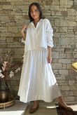 Paloma French Tuck Shirt White - 